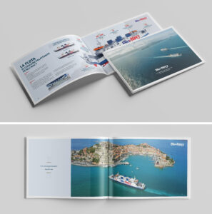 Blu Navy Traghetti Brochure Foolbite Graphic Visual Design